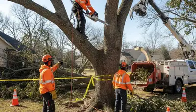 Emergency tree service in Staten Island, NY removing a fallen tree after storm damage