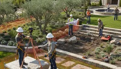 Landscape design crew creating an outdoor space in Staten Island, NY for Tree Service Staten Island NY