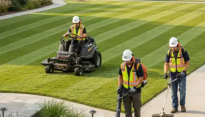 Tree service crew in Staten Island, NY providing professional lawn care and seasonal yard maintenance