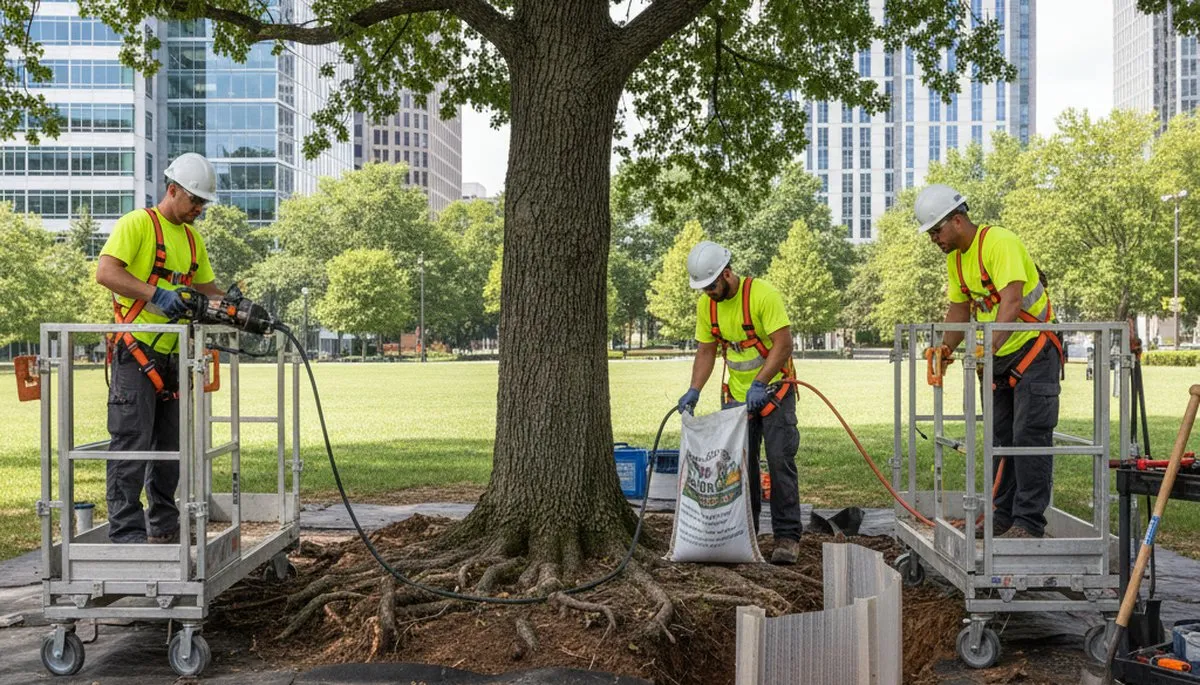 Root protection service for healthy trees in Staten Island, NY by Arbor Tree Care