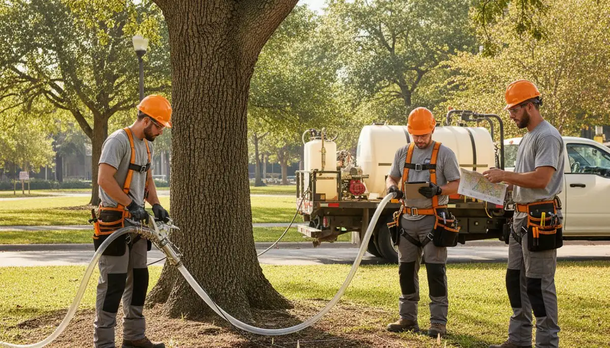 Tree fertilizing service in Staten Island, NY by Arbor Tree Care helping strengthen healthy trees