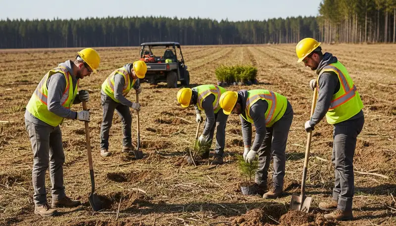 Staten Island arborist planting a young tree for local tree planting services in NY
