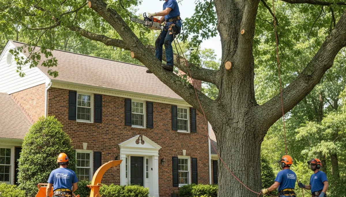 Tree service crew in Staten Island, NY providing professional tree trimming and removal services