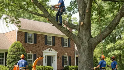 Tree service crew in Staten Island, NY providing professional tree trimming and removal services