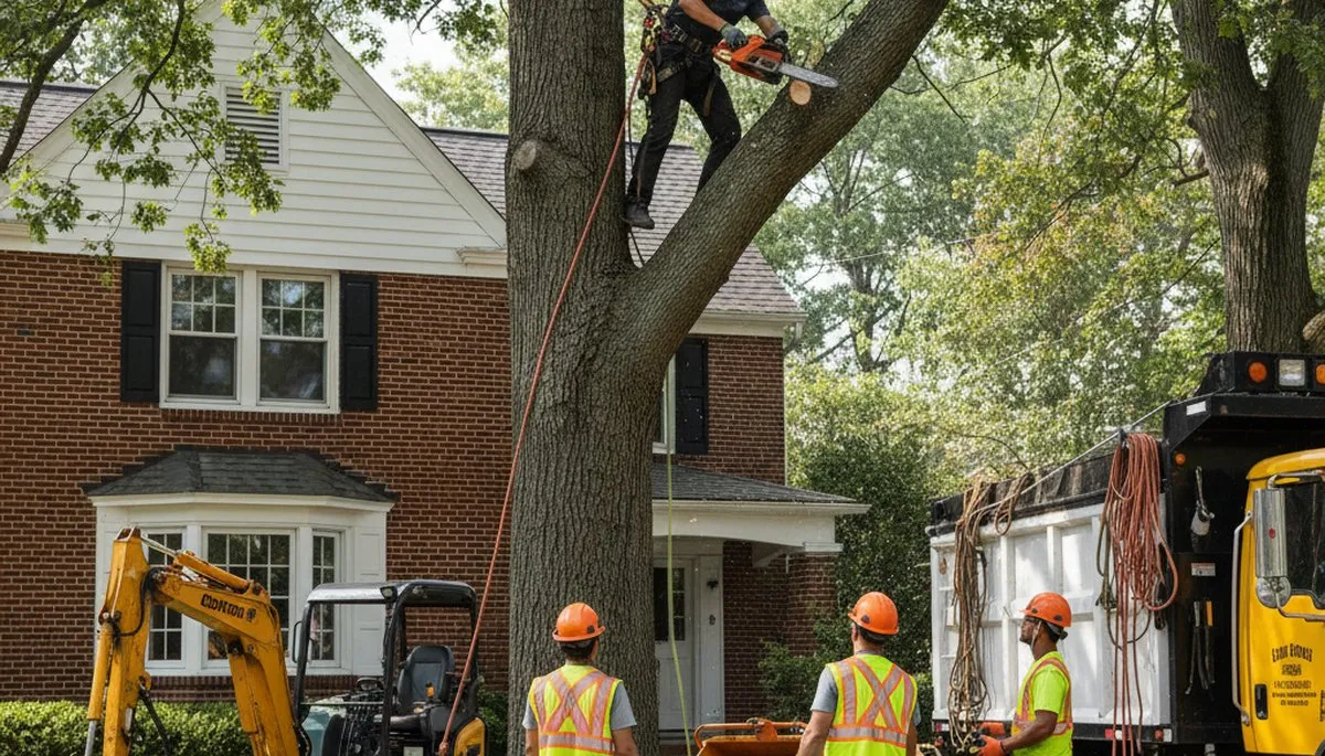 Staten Island, NY tree service crew for trimming, pruning, and removal on residential property