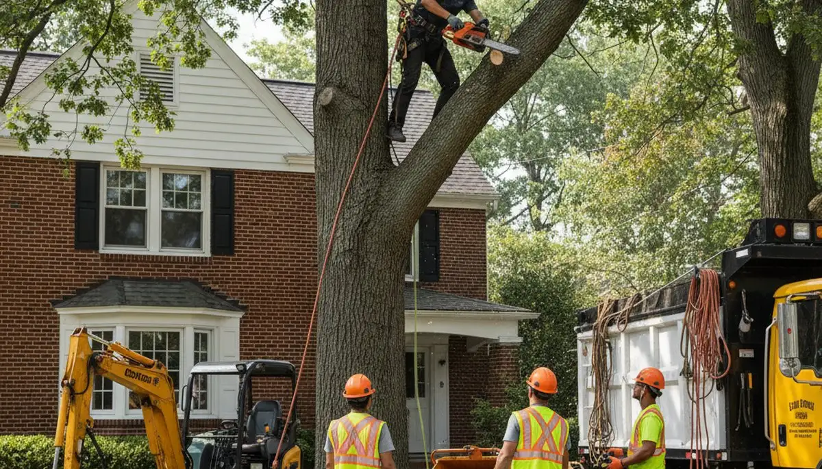Staten Island, NY tree service crew for trimming, pruning, and removal on residential property