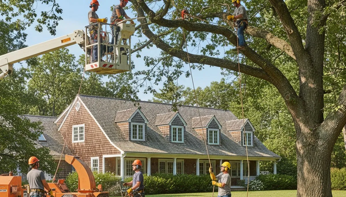 Tree service crew in Staten Island, NY providing professional tree trimming and removal services