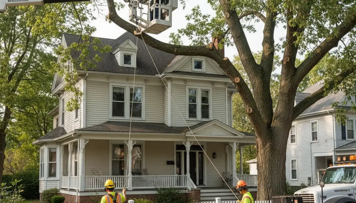 Tree service crew in Staten Island, NY providing professional tree trimming and removal services