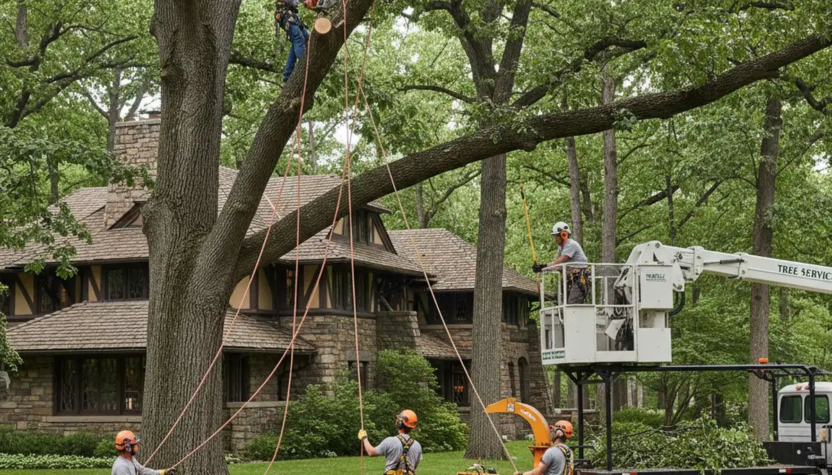 Tree service crew in Staten Island, NY performing professional tree removal and trimming