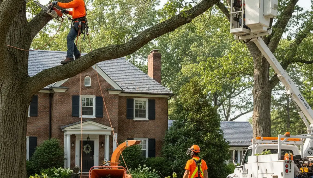 Tree service crew in Staten Island, NY providing professional tree removal and trimming services