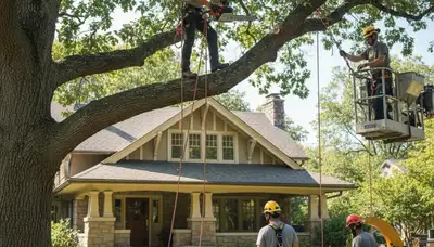 Tree service crew in Staten Island, NY providing professional tree care and removal services