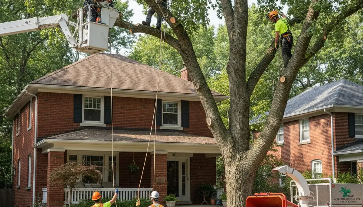 Tree service crew in Staten Island, NY handling professional tree trimming and removal